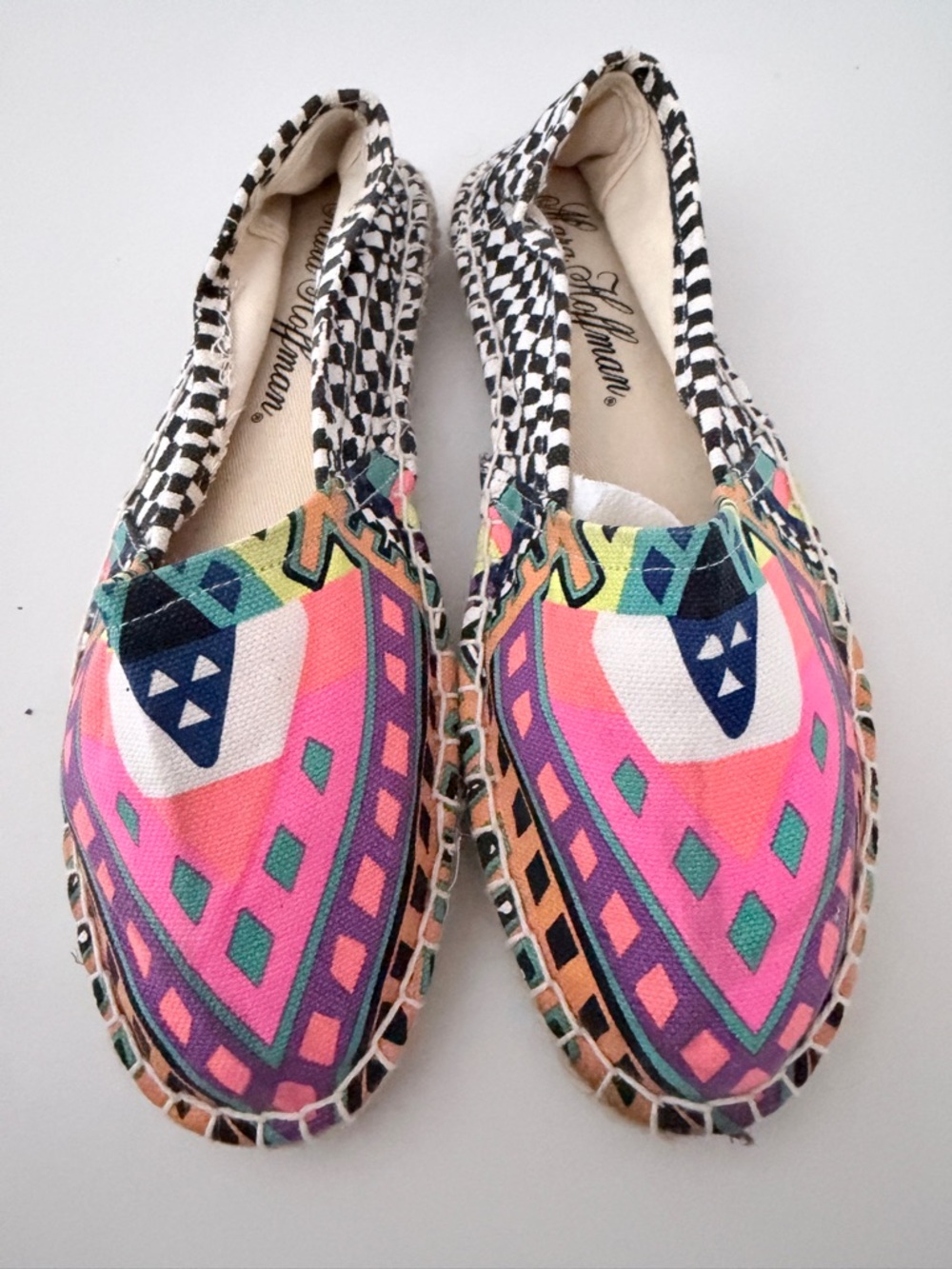 BNWOT Mara Hoffman Pink Multicolor Geometric Espadrilles - Picture 4 of 8